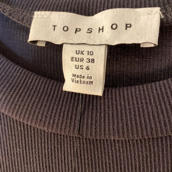 TOPSHOP dark grey dress size 6 - Picture 5 of 6